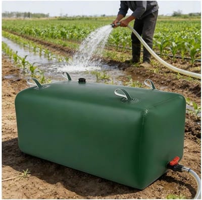 Draagbare Waterzak - Opvouwbare Watertank Noodreservoir - Water Opslaan Tuinieren - Dikke Stevige PVC - 240 Liter - Groen