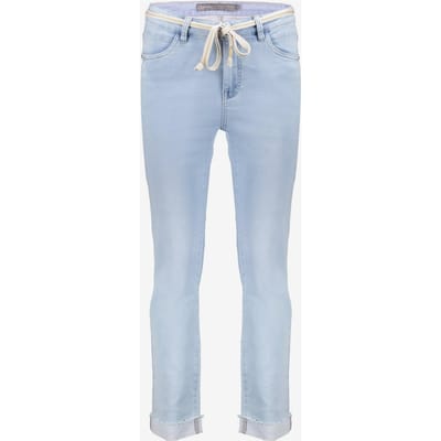 Geisha Jeans + Turn-up Bleached Denim Size: M | Straight Pants Outlet | Dames | Blauw