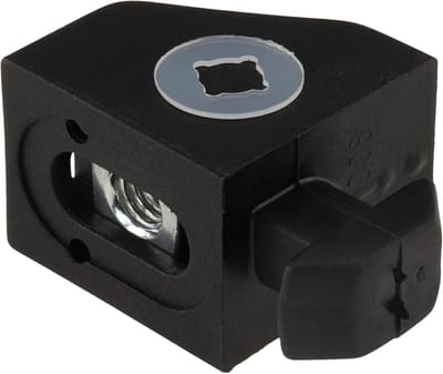 Verbindingselement - Industrieel profieldeel - Machinebouw - Glasvezelversterkt polyamide - 45 mm rastermaat - Zwart