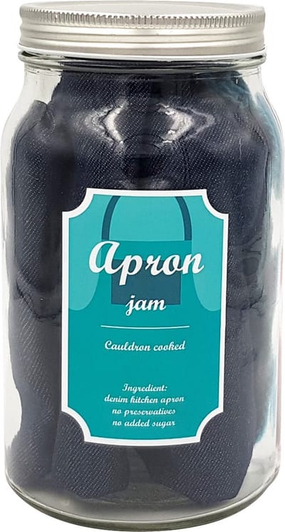 COOKUT Jam-Denim Apron in A Glass Jar-Blue Belt
