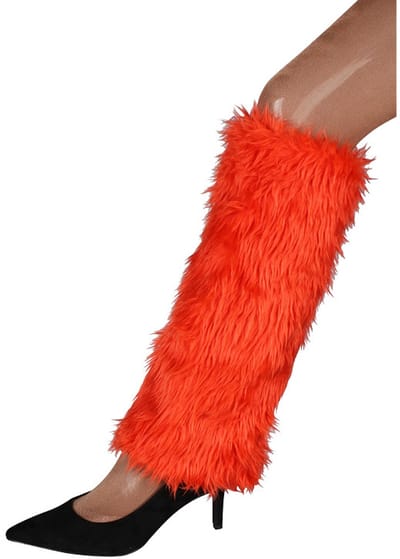 Beenwarmers Rood Bont - Pluche Volwassenen