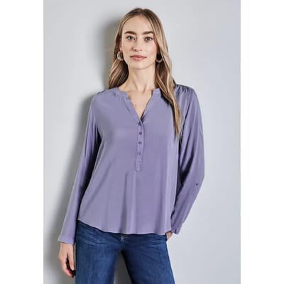 Basic blouse in effen kleur