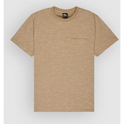 Quiksilver Lopaz Striped Ss Pocket T-shirt Eqykt04414-tks3 - Kleur Grijs - Maat L