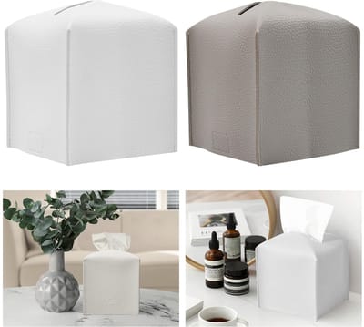 Dailygoods- Tissuedooshoes - PU Lederen Houder - Opvouwbare Decoratieve Tissuedooshouder - Servetdispenser - Geschikt voor Thuis/Kantoor - Stijlvol Accessoire - Tissuedoos