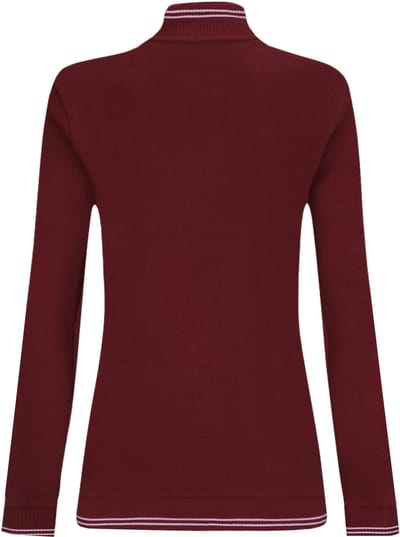 Felix Hardy Gebreide Trui Met Halve Rits - 100% Katoen Dames Bordeaux - 2Xl