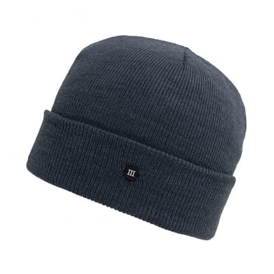 Tresanti SVEN Fine knitted beanie with rubber logo III Blue (TRHTHE074 - 800)