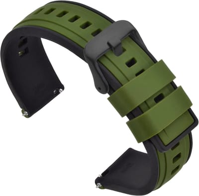 Siliconen Horlogeband 18mm 20mm 22mm voor Mannen en Vrouwen, Snelle Bevestiging, Zacht Rubber, Vervangingsband
