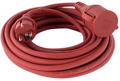 Verlengkabel voor buiten - Rood - 10 m - Waterdicht - Voor Tuin en Camping