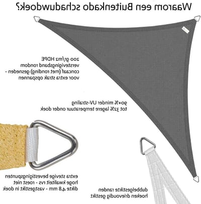 Schaduwdoek Rechthoek - Zandkleurig Zeil - Terras Overdekken - UV-Bestendig Materiaal - 3x5 Meter - Zand Beige