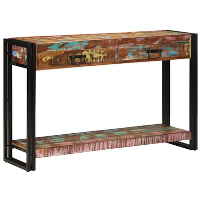 vidaXL - Wandtafel - Multikleur - 120 - x - 33 - x - 75 - cm - Massief - Gerecycleerd - Hout