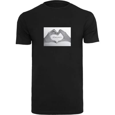 Mister Tee - Love SIgn Heren Tshirt - S - Zwart