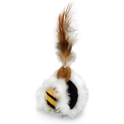 Pluche kattenbal met veren, met kattenkruid Nobby Pet