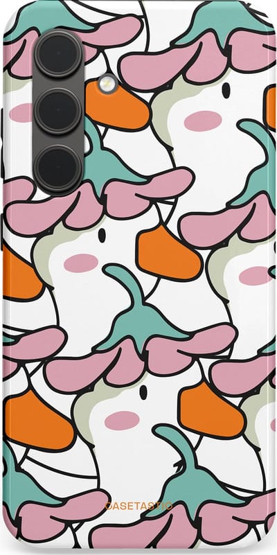 Casetastic Hoesje Geschikt voor Samsung S24 - Stijlvolle Beschermende Duo-layer Case - Bloempjeshoed