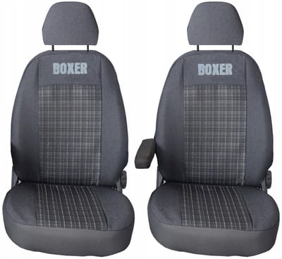 PREMIUM Autostoelhoes - Geschikt voor Peugeot Boxer 2006-2025 - Set 1+1 - Stoelhoes - 8mm Schuimvulling - Slijtvast - Hoogwaardige Stoffen