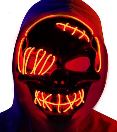 LED Halloween Masker met 3 Verlichtingsmodi voor Carnaval, Cosplay en Feestjes - Eng Lichtmasker voor Halloween en Themafeesten