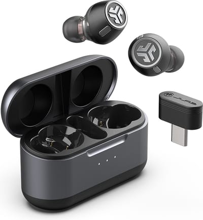 JLab Epic Lab Edition Bluetooth Oordopjes - Draadloos - Active Noise Cancelling Oordopjes - 54 uur Batterijduur - LC3 Codec - Oortjes met Bluetooth Dongle - Premium Model – Zwart