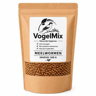 Gedroogde Meelwormen 500G - Vogelvoer voor Tuinvogels Buitenvogels Tuinvogelvoer VogelMix