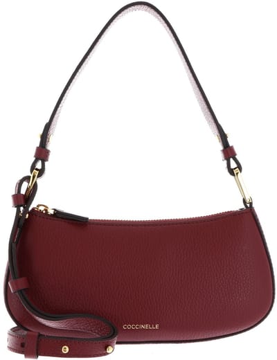 COCCINELLE Leren schoudertas avondtas Merveille Mini Bag Ribes (rood)paars