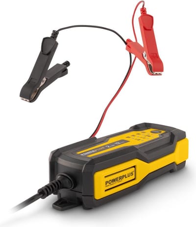 Powerplus slimme lader POWX4201, 12V batterijen, 3 - 60 Ah, wintermodus, acculader voor auto
