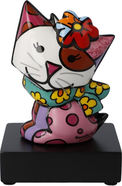 Goebel - Romero Britto | Decoratief beeld / figuur Flowing 14 | Porselein - Pop Art - 14cm