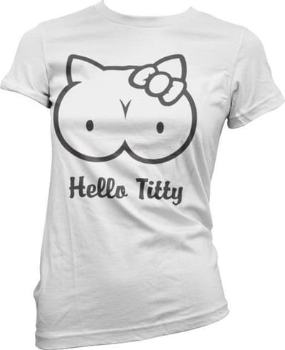 GEEK - T-Shirt GIRL Hello Titty - White (L)