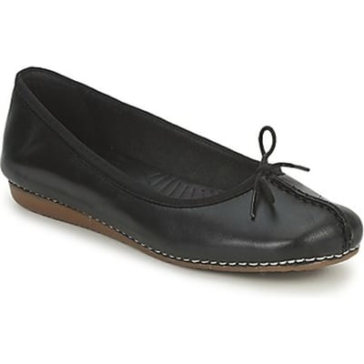 Clarks - Damesschoenen  - Freckle Ice - Black Leather - Maat 37