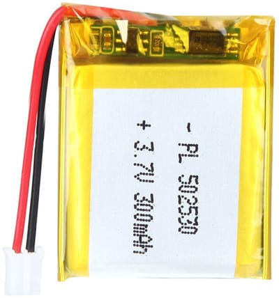 Allecto - 3,7 V 300 mAh batterij - Lithium-polymeer accu - Betrouwbare energie - 502530 formaat - Geschikt voor diverse apparaten - 2P-PH aansluiting