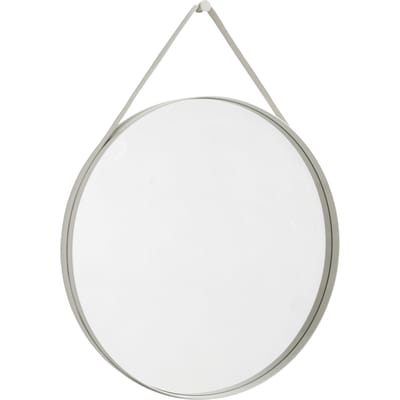 HAY Strap Mirror No 2 - light grey - Ø 70 cm