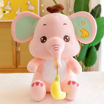 Cartoon Olifant Poppetje Schattige Banaan Olifant Pluche Speelgoed Kinderen Knuffelkussen Activiteit Klein Cadeautje 25cm