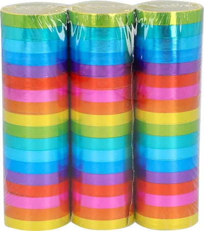 Boland - Set 3 papieren serpentines Rainbow pride Multi - Verjaardag, Kinderfeestje, Carnaval - Regenboog;Pride