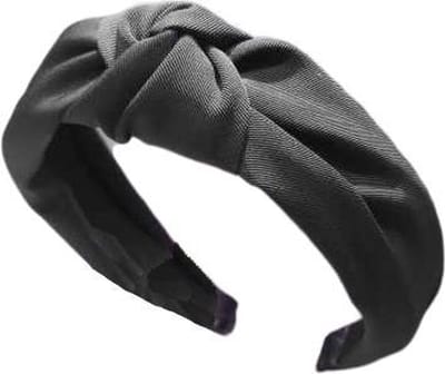 Basic Dames Haarband Diadeem met Knoop – Zwart – Haarband voor Vrouwen, Dames, Tieners & Meiden