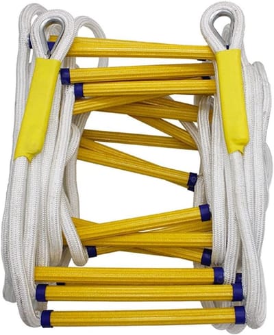 Vluchtladder, noodladder, brandladder, zachte ladder voor kinderen en volwassenen met haken/12M