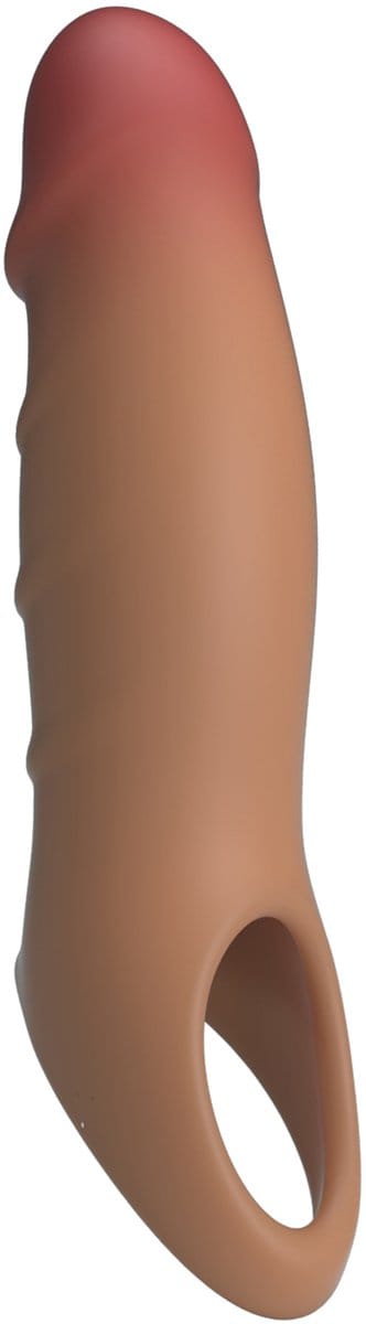 Power Escorts Penissleeve – 19,8 cm – Realistisch TPE – Damell Brown – Verlenging & Stimulatie