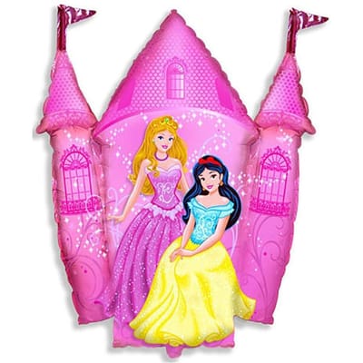 Kleurrijke Prinsessenkasteel Folieballon 61cm