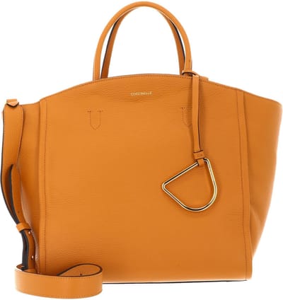 COCCINELLE Leren Handtas Schoudertas Narcisse Handbag Resina Terracotta