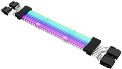 Dailygoody - ARGB GPU Kabel - Adresserbare RGB - Extensie voor Grafische Kaarten - 30Cm - 8pin - PSU Kabels - Geschikt voor PC - 30 centimeter