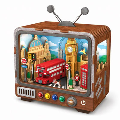 Inspirebox, 3D Houten Puzzel, TV serie London Streets, BE011971, 14,7x8,7x12,5cm