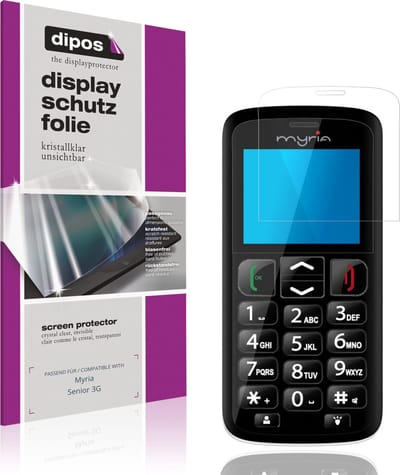 dipos – 4x Beschermfolie geschikt voor Myria Senior 3G | Krasbestendige & heldere Screenprotector Ultra-Thin