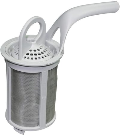 Fijne zeef - Vaatwasser zeef - Keuken schoonmaken - Met handvat - 160 mm lengte - Grijs