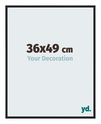 Your Decoration - Fotolijst 36x49 cm - Aluminium - Zwart Mat - New York