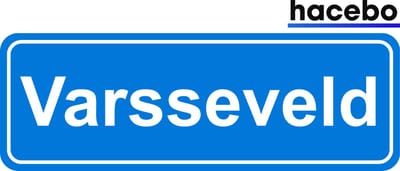 Hacebo - Plaatsnaam Sticker - 29x10 CM - Varsseveld sticker - Verkeersborden sticker - grappige cadeaus - Varsseveld
