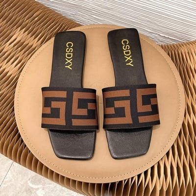 Dames Pantoffels Sandalen Schoenen Antislip Platte Zool Pantoffels Vrouw Design Sandalen Slippers Strand Schoenen Plus Maat 35 -42 40 koffie