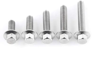 Dailygoods- Schroeven 10 stuks - M6 Zeskantschroeven - Roestvrij Staal 304 - Flensschroeven - Bevestigingsmaterialen - Corrosiebestendig - Bevestigingsmiddelen