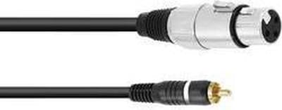 Omnitronic 30224028 XLR Adapterkabel [1x Cinch-stekker - 1x XLR-bus 3-polig] 2.00 m Zwart