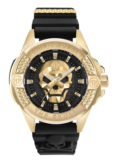 Philipp Plein The $Kull PWAAA0221 Horloge - Siliconen - Zwart - Ø 44 mm