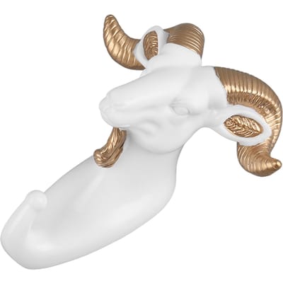 Hars Dieren Vorm Haak Wandmontage Hanger Decoratieve Haak voor Jas Handdoek Sleutel Geschilderd Goud Painted Golden Goat
