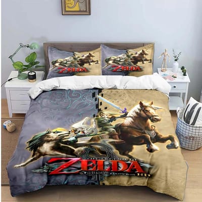 Prachtige Spel Z-Zelda Beddengoed Sets Prachtige Set Dekbedovertrek Beddekenset Beddengoed Set Luxe Cadeau Huis Textiel AU Queen(210*210cm)3pcs