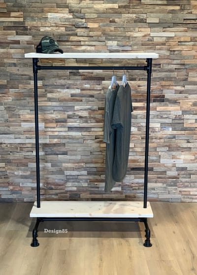 Design85 Kledingrek hout Modern 100x40x150cm (bxdxh)