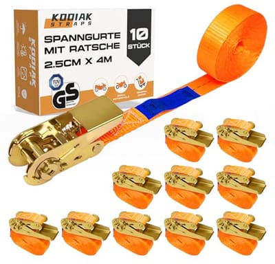 Spanbanden met ratel - 4 stuks voor veilig en makkelijk vastzetten