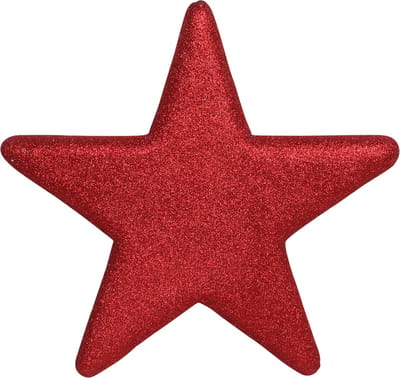 Kerst decoratie - Glitter ster - Rood - 25 cm
